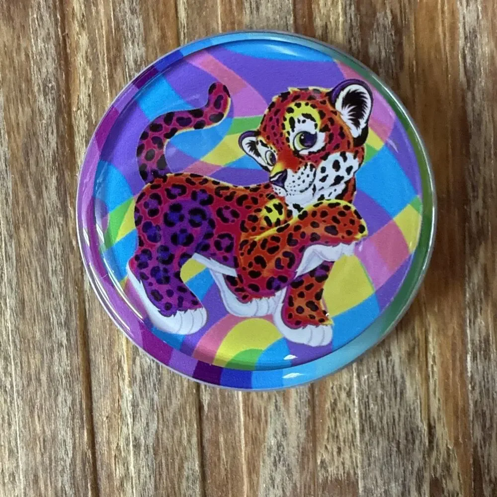 Magnetic Lisa Frank Rainbow Leopard Pop Up Phone Grip